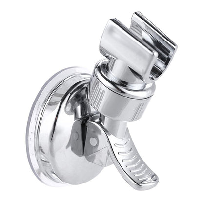 Shower Head Handset Holder Chrome Bathroom Wall Mount Adjustable Suction Bracket, Fully Plated