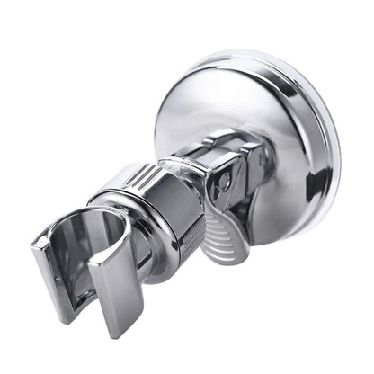 Shower Head Handset Holder Chrome Bathroom Wall Mount Adjustable Suction Bracket, Fully Plated