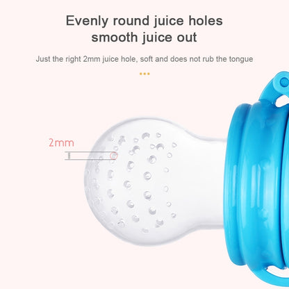Baby Nipple Fresh Food Fruit Milk Feeding Bottles Learn Feeding Drinking Handle Teething Pacifier with Bell, S