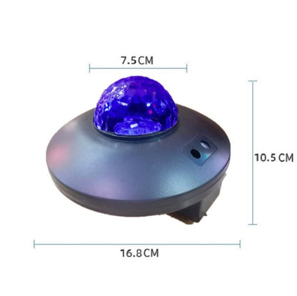 جهاز عرض ليزر مائي LED مزود بموجة مائية وسماء مرصعة بالنجوم وجهاز تحكم عن بعد USB وبلوتوث وجهاز تحكم صوتي وضوء ليزر وكرة سحرية دوارة