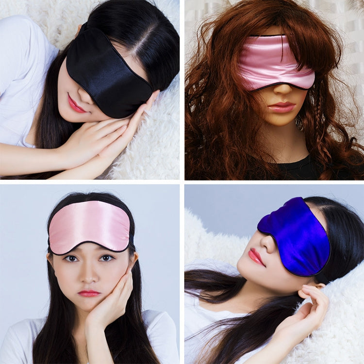 2 PCS Pure Silk Sleep Rest Eye Mask Padded Shade Cover Travel Relax Aid Blindfolds, Navy blue, Blue, Grey, Black, Green, Violet, Purple