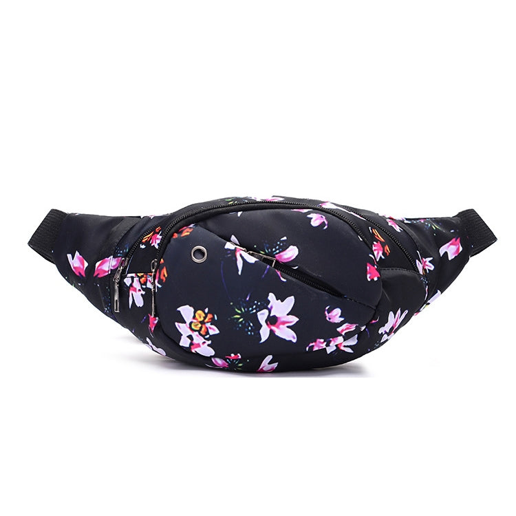 Color Printing Multi-function Casual Pockets Ladies Outdoor Purse Waist Bag