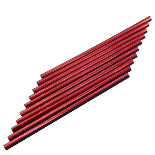 10 PCS Car Interior Mouldings Decorative Air Conditioning Outlet U-shaped Bright Strip Clip, Red, Purple, Gold