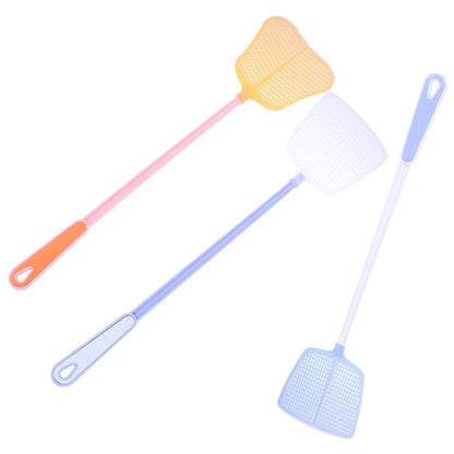 Household Plastic Long Handle Fly Swatter Mosquito Swatter, Random Color Delivery, 1PC