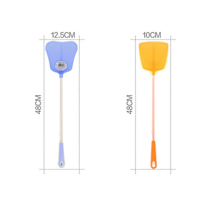 Household Plastic Long Handle Fly Swatter Mosquito Swatter, Random Color Delivery, 1PC
