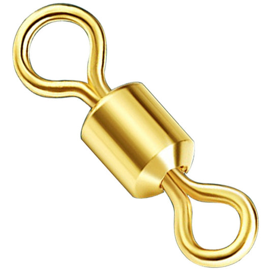100 PCS Fishing Tackle Supplies Zimu Swivel Gold-plated Swivel Fishing Accessories