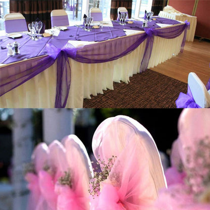 3pcs Tulle Roll Crystal Fabric Organza Tulle Roll Spool Decoration for Wedding Birthday Party, Size:2.5mx48cm