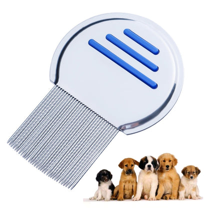 Pet Comb Dog Flea Cleaning Comb Stainless Steel Threaded Needle Comb Removal Beauty Products