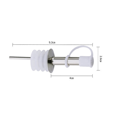 5 PCS Glass Bottle Stopper Stainless Steel Oil Stopper Silicone Stopper, White Hat Straight Mouth, White Hat Automatic Cap, Black Hat Straight Mouth, Black Hat Automatic Cap