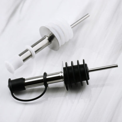 5 PCS Glass Bottle Stopper Stainless Steel Oil Stopper Silicone Stopper, White Hat Straight Mouth, White Hat Automatic Cap, Black Hat Straight Mouth, Black Hat Automatic Cap