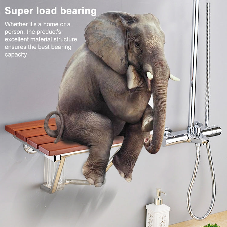 Folding Solid Wood Wall Mounted Relaxation Shower Chair, F Fype Folding Solid Chair