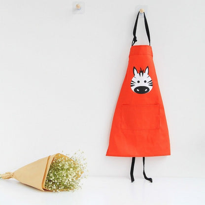 Cartoon Animal Cotton Sleeveless Smock Parent-child Apron, Children Apron S, Adult Apron L