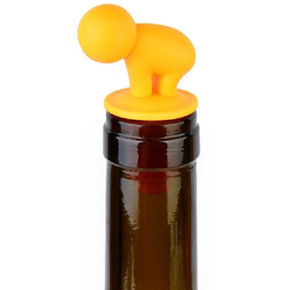 7 PCS Cartoon Silicone Sealed Spiral Red Wine Stopper + Cup Feet Set, Random Color Delivery, 7 PCS Cartoon Shape