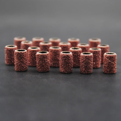 100pcs / Pack Nail Art Electric Grinder Accessories Sandpaper Ring Sand Cloth Ring Grinding Ring, 80#, 120#