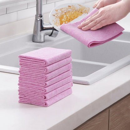 10 PCS Coconut Shell Rags Household Lint-free Thickening Water-absorbent Non-stick Oil Dishwashing Cleaning Cloth, 30x25cm, 30x30cm