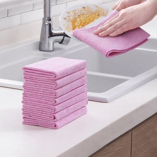 10 PCS Coconut Shell Rags Household Lint-free Thickening Water-absorbent Non-stick Oil Dishwashing Cleaning Cloth, 30x25cm, 30x30cm