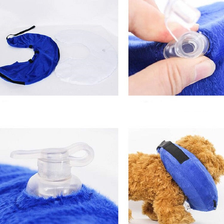 Dog Collar PVC Inflatable Pet Anti-snatch Collar, XS, S, M, L, XL