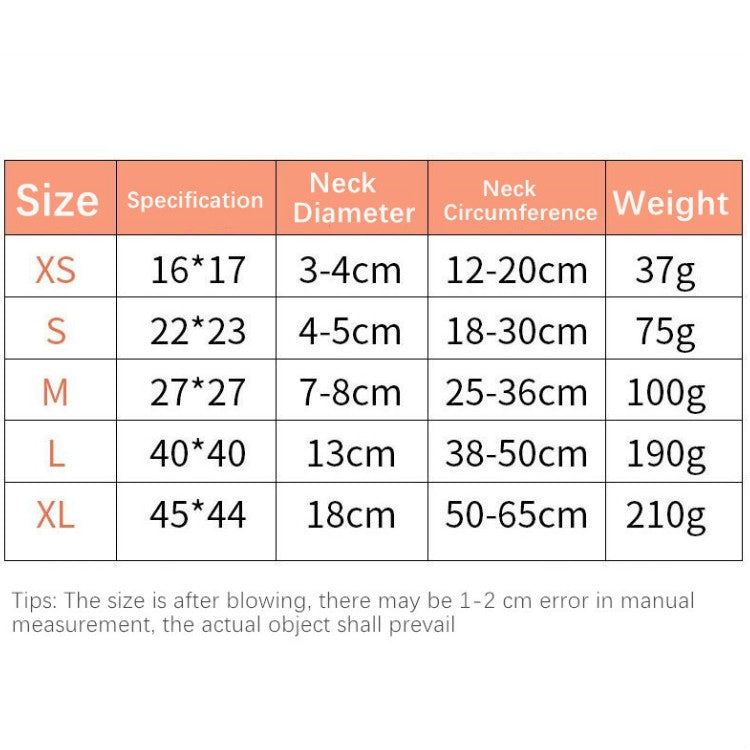 Dog Collar PVC Inflatable Pet Anti-snatch Collar, XS, S, M, L, XL