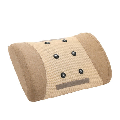 Heating Pulse Acupuncture Waist Massager Multifunctional Household Lumbar Disc Automatic Traction Device, US Plug, EU Plug