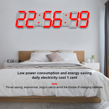ساعة حائط رقمية إبداعية LED متعددة الوظائف مزودة بخاصية واي فاي، 6 بت مجوفة مزودة بخاصية واي فاي، صندوق مغلق 6 بت مزود بخاصية واي فاي