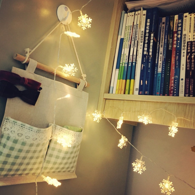 3m 20 LEDs USB Home New Year Christmas Decoration Snowflake Garland Light, Warm White, Colorful Light