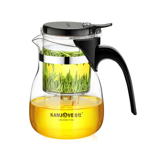 KAMJOVE Elegant Cup Teapot Heat-resistant Glass Tea Set, TP-757 700ml