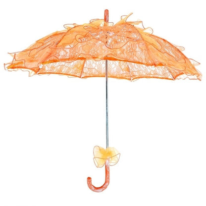 Wedding Parties Bridal Lace Cotton Umbrella Dancing Photography Prop Umbrella, Pink, Red, Purple, Green, Black, Rose Red, White, Orange, Blue