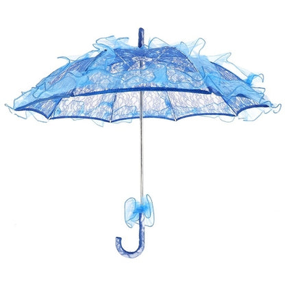 Wedding Parties Bridal Lace Cotton Umbrella Dancing Photography Prop Umbrella, Pink, Red, Purple, Green, Black, Rose Red, White, Orange, Blue