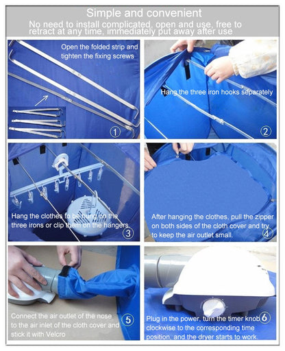Foldable Free Installation Portable Household Mini Clothes Dryer, Mini Clothes Dryer