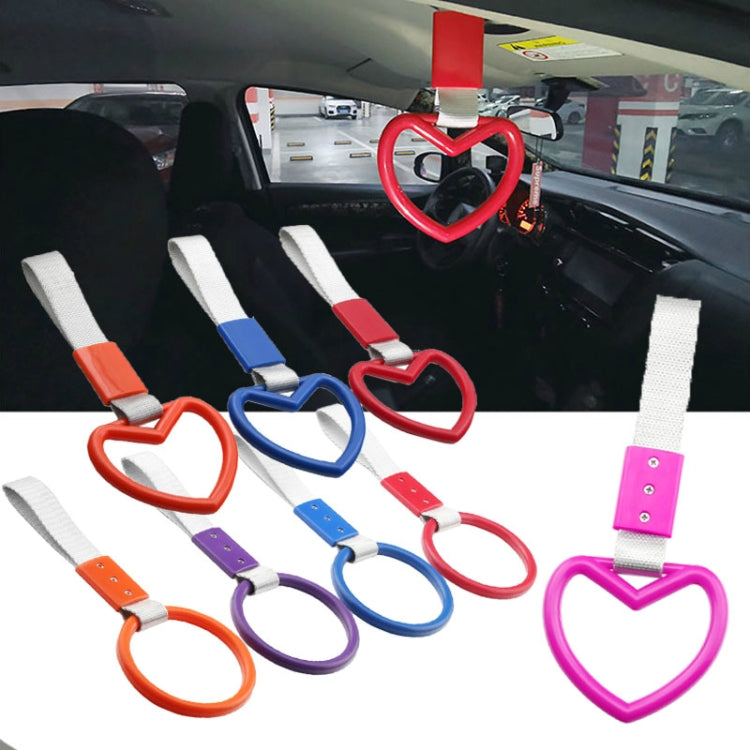 JDM Car Static Belt Decorative Warning Hanging Ring Rear Bumper Warning Ring Car Safety Hand Ring, Heart-Shaped Orange, Heart-Shaped Purple, Heart-Shaped White, Heart-Shaped Black, Heart-Shaped Blue, Heart-Shaped Red, Heart-Shaped Pink, Ring-Shape Red�...