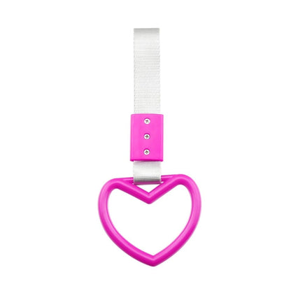 JDM Car Static Belt Decorative Warning Hanging Ring Rear Bumper Warning Ring Car Safety Hand Ring, Heart-Shaped Orange, Heart-Shaped Purple, Heart-Shaped White, Heart-Shaped Black, Heart-Shaped Blue, Heart-Shaped Red, Heart-Shaped Pink, Ring-Shape Red�...