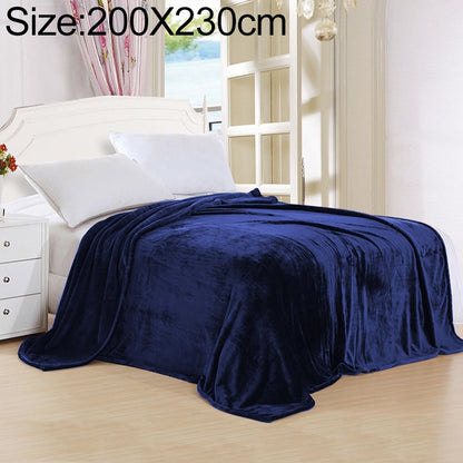Solid Color Flannel Coral Fleece Blanket Super Soft Plaid Coverlet Sofa Cover Winter Warm Sheets Easy Wash Faux Fur Blankets, 70x100cm, 200X230cm