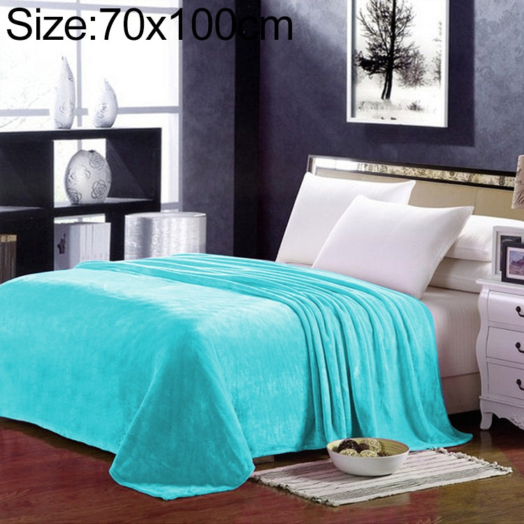 Solid Color Flannel Coral Fleece Blanket Super Soft Plaid Coverlet Sofa Cover Winter Warm Sheets Easy Wash Faux Fur Blankets, 70x100cm, 200X230cm