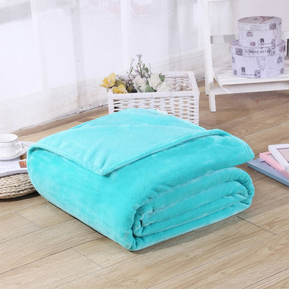 Solid Color Flannel Coral Fleece Blanket Super Soft Plaid Coverlet Sofa Cover Winter Warm Sheets Easy Wash Faux Fur Blankets, 70x100cm, 200X230cm
