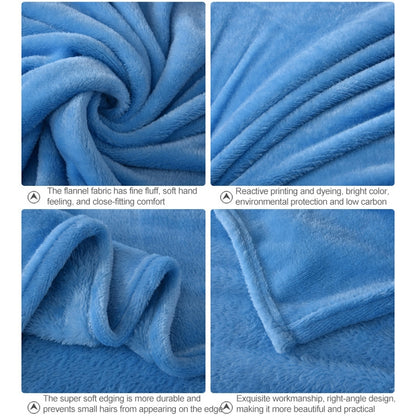 Solid Color Flannel Coral Fleece Blanket Super Soft Plaid Coverlet Sofa Cover Winter Warm Sheets Easy Wash Faux Fur Blankets, 70x100cm, 200X230cm