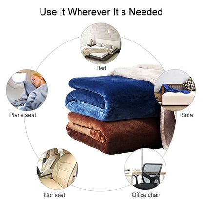 Solid Color Flannel Coral Fleece Blanket Super Soft Plaid Coverlet Sofa Cover Winter Warm Sheets Easy Wash Faux Fur Blankets, 70x100cm, 200X230cm