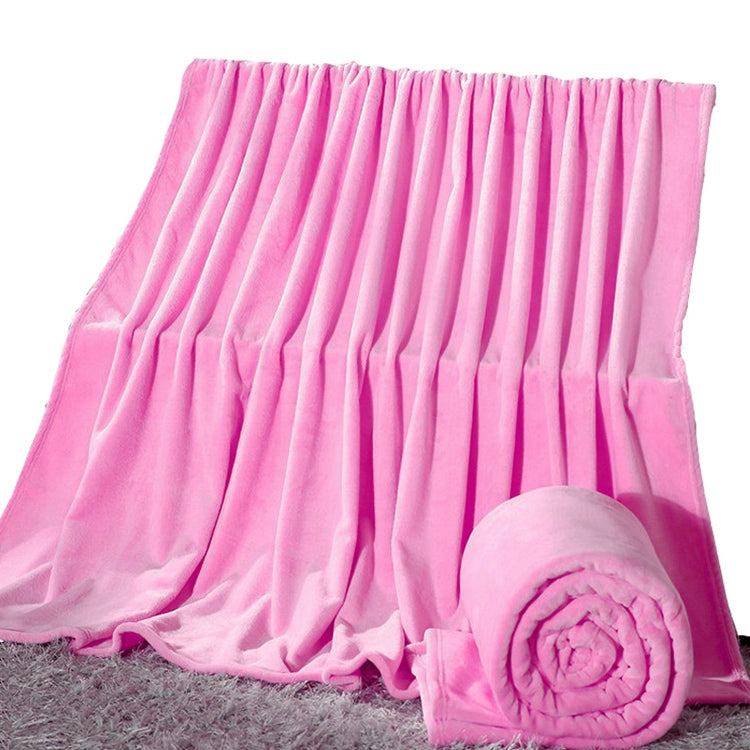 Solid Color Flannel Coral Fleece Blanket Super Soft Plaid Coverlet Sofa Cover Winter Warm Sheets Easy Wash Faux Fur Blankets, 70x100cm, 200X230cm