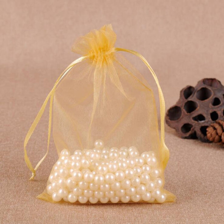 100 PCS Gift Bags Jewelry Organza Bag Wedding Birthday Party Drawable Pouches, 7X9cm