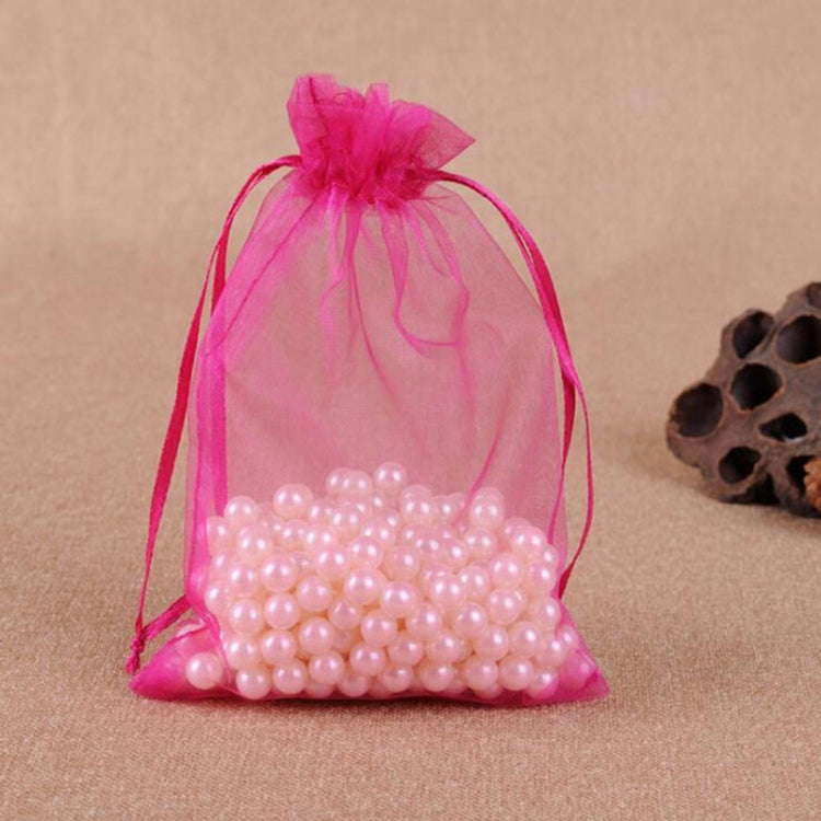 100 PCS Gift Bags Jewelry Organza Bag Wedding Birthday Party Drawable Pouches, 10x15cm
