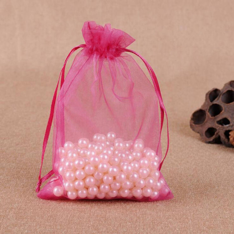 100 PCS Gift Bags Jewelry Organza Bag Wedding Birthday Party Drawable Pouches, 10x15cm
