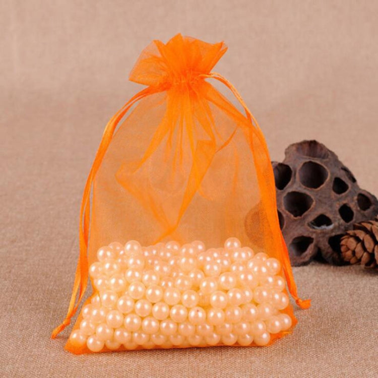 100 PCS Gift Bags Jewelry Organza Bag Wedding Birthday Party Drawable Pouches, 13X18cm