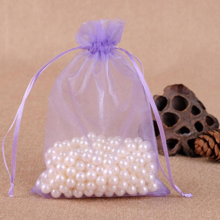 100 PCS Gift Bags Jewelry Organza Bag Wedding Birthday Party Drawable Pouches, 16X22cm, 9X12cm