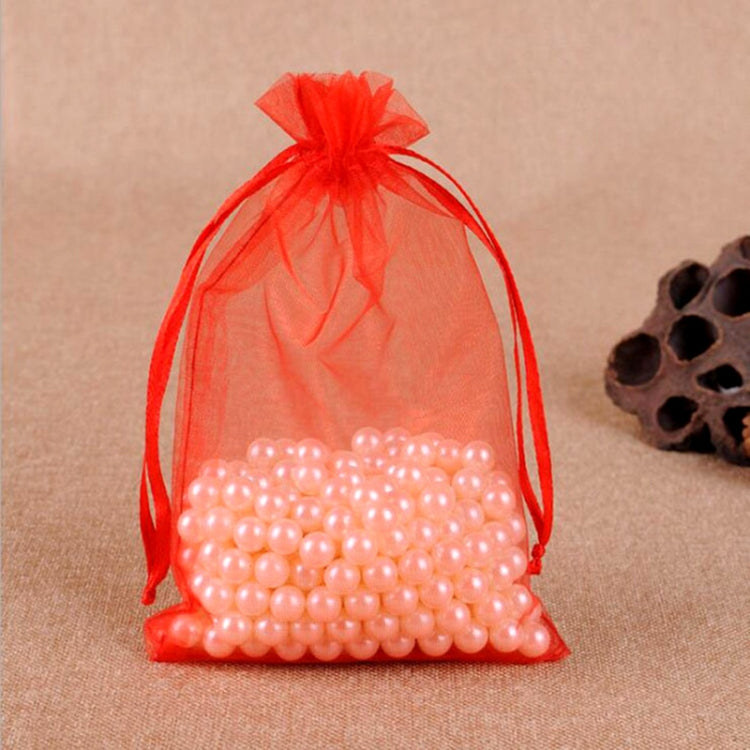 100 PCS Gift Bags Jewelry Organza Bag Wedding Birthday Party Drawable Pouches, 20x30cm