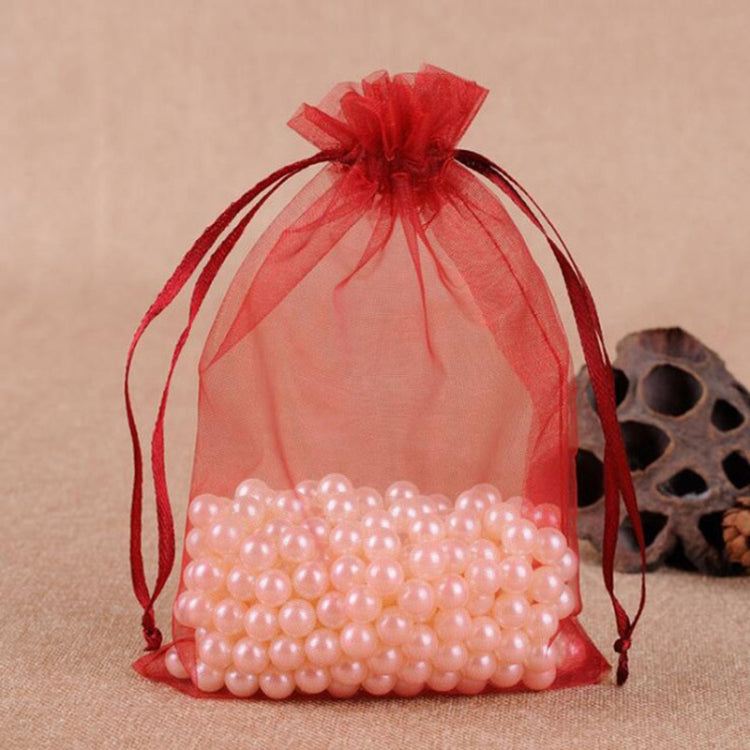 100 PCS Gift Bags Jewelry Organza Bag Wedding Birthday Party Drawable Pouches, 20x30cm