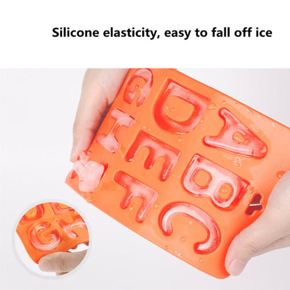 A-Z 3pcs Letter Ice Cube Ice Box Silicone Ice Tray Set, 3 in 1 LetterShalpe(Orange)