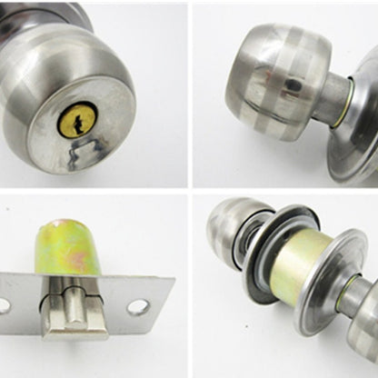 Ball Lock Indoor Bedroom Door Ball Lock Stainless Steel Bathroom Door Lock, Center Distance 60mm, Center Distance 70mm