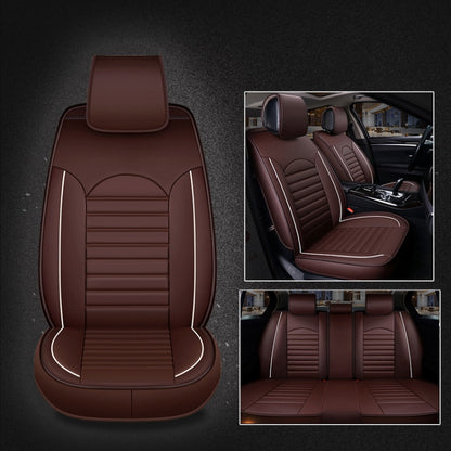 Universal PU Leather Car Seat Cover, Black White, Black Red, Black White Deluxe, Black Red Deluxe, Coffee Deluxe, Beige Deluxe, Beige, Coffee