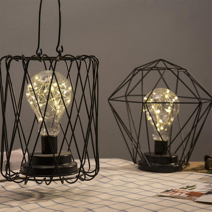 Minimalist Copper Lamp Bedroom Home Wrought Iron Table Lamp, Portable, USB
