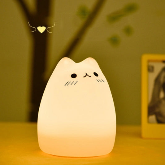 USB Charging Novelty Night Lights Cute Children Night Lamp Distant Control Touch Sensor Light Home Decor Lighting, Popular Cat ?, Pouting Cat, Lucky Cat