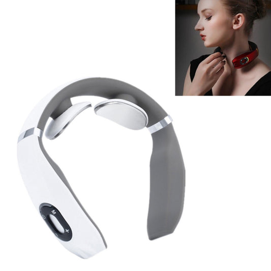 Cervical Vertebra Massager Charging Intelligent Pulse Physiotherapy Instrument Electromagnetic Vibration Neck Protector, White, Black, Red